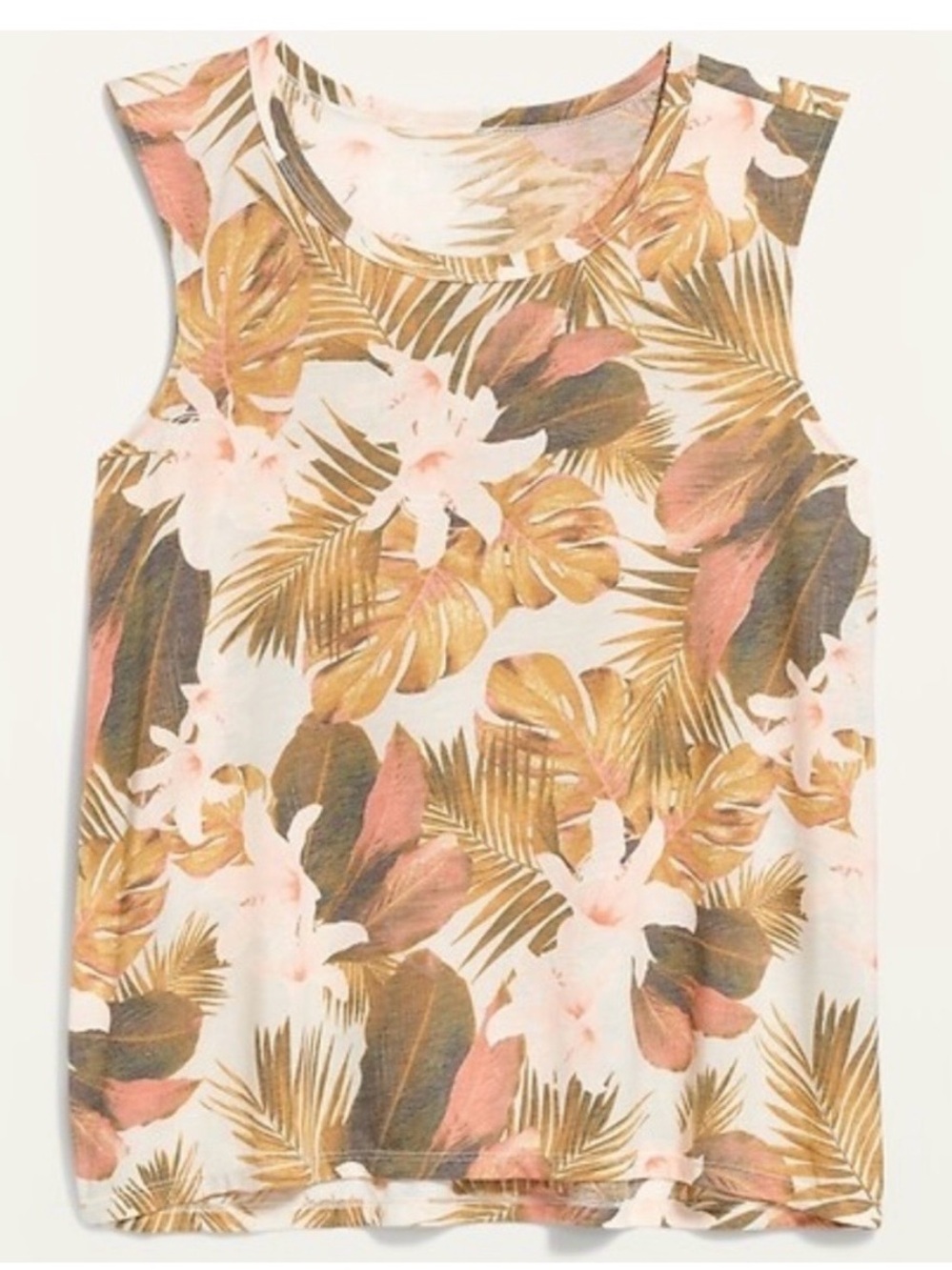 old navy active // palm + floral print tank
